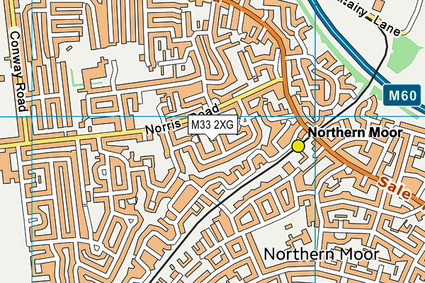 M33 2XG map - OS VectorMap District (Ordnance Survey)