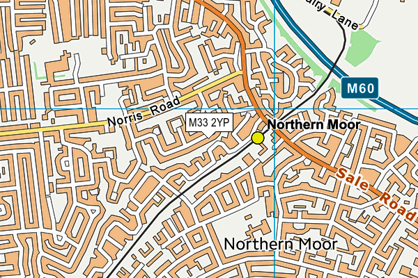 M33 2YP map - OS VectorMap District (Ordnance Survey)