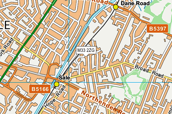 M33 2ZG map - OS VectorMap District (Ordnance Survey)