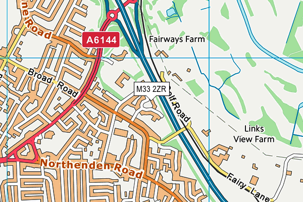 M33 2ZR map - OS VectorMap District (Ordnance Survey)