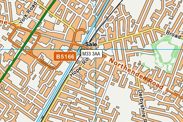 M33 3AA map - OS VectorMap District (Ordnance Survey)