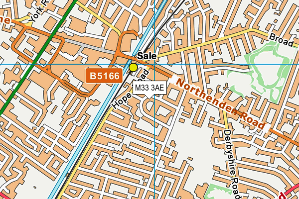 M33 3AE map - OS VectorMap District (Ordnance Survey)
