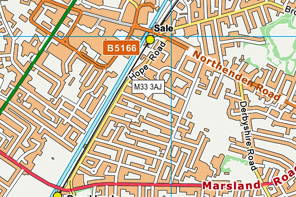 M33 3AJ map - OS VectorMap District (Ordnance Survey)