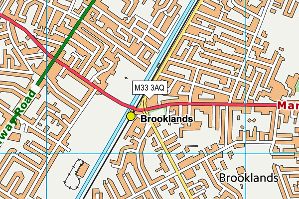 M33 3AQ map - OS VectorMap District (Ordnance Survey)