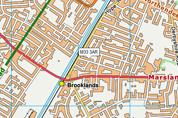 M33 3AR map - OS VectorMap District (Ordnance Survey)