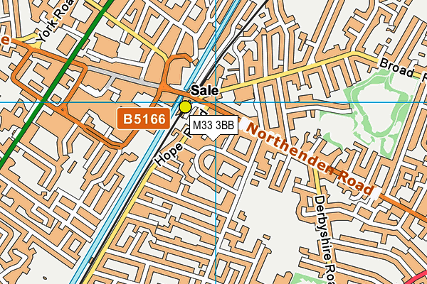 M33 3BB map - OS VectorMap District (Ordnance Survey)