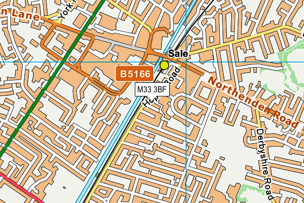 M33 3BF map - OS VectorMap District (Ordnance Survey)