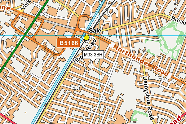 M33 3BH map - OS VectorMap District (Ordnance Survey)