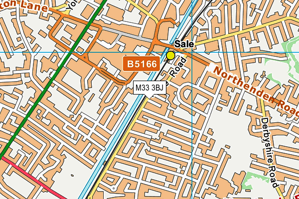 M33 3BJ map - OS VectorMap District (Ordnance Survey)