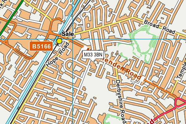 M33 3BN map - OS VectorMap District (Ordnance Survey)
