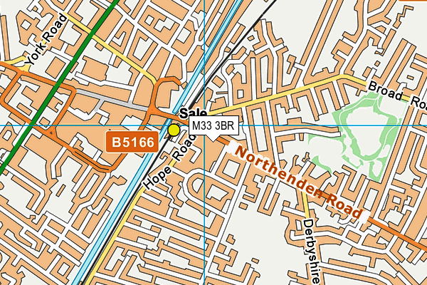 M33 3BR map - OS VectorMap District (Ordnance Survey)