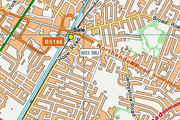 M33 3BU map - OS VectorMap District (Ordnance Survey)