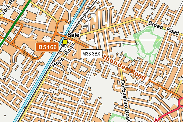 M33 3BX map - OS VectorMap District (Ordnance Survey)