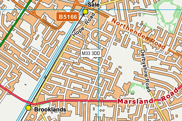 M33 3DD map - OS VectorMap District (Ordnance Survey)