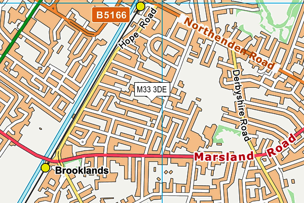 M33 3DE map - OS VectorMap District (Ordnance Survey)
