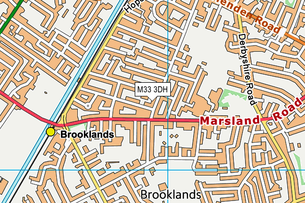 M33 3DH map - OS VectorMap District (Ordnance Survey)