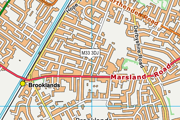M33 3DJ map - OS VectorMap District (Ordnance Survey)