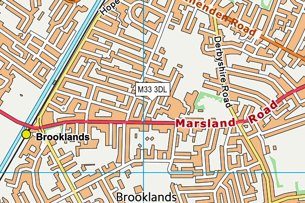 M33 3DL map - OS VectorMap District (Ordnance Survey)