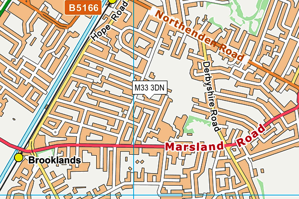 M33 3DN map - OS VectorMap District (Ordnance Survey)