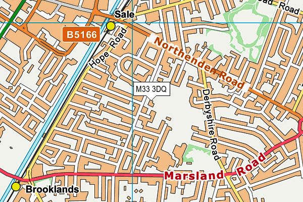 M33 3DQ map - OS VectorMap District (Ordnance Survey)