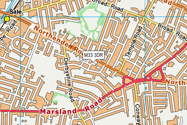 M33 3DR map - OS VectorMap District (Ordnance Survey)