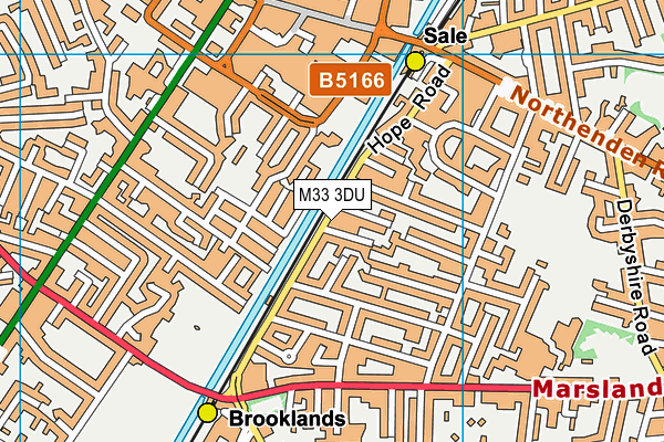 M33 3DU map - OS VectorMap District (Ordnance Survey)