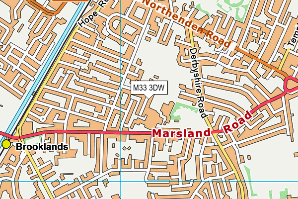 M33 3DW map - OS VectorMap District (Ordnance Survey)