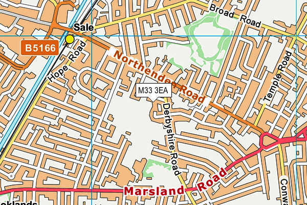 M33 3EA map - OS VectorMap District (Ordnance Survey)