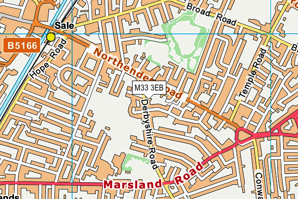 M33 3EB map - OS VectorMap District (Ordnance Survey)