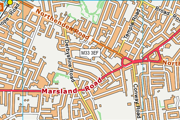 M33 3EF map - OS VectorMap District (Ordnance Survey)