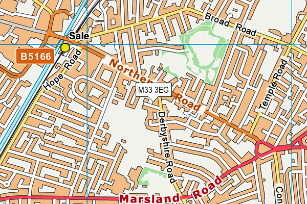 M33 3EG map - OS VectorMap District (Ordnance Survey)