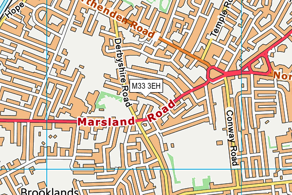 M33 3EH map - OS VectorMap District (Ordnance Survey)