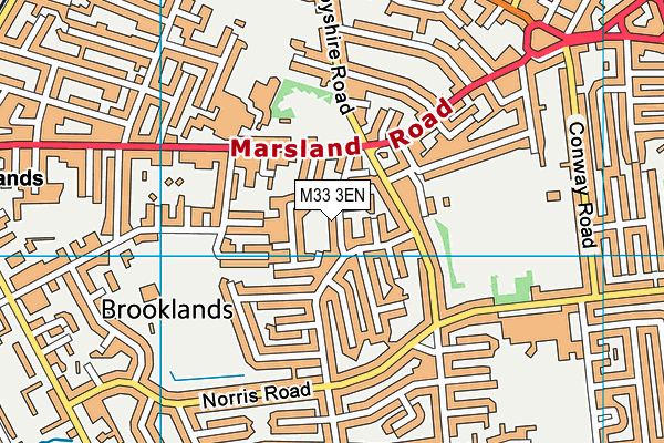 M33 3EN map - OS VectorMap District (Ordnance Survey)