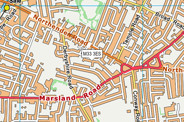 St Anne's CofE Primary School map (M33 3ES) - OS VectorMap District (Ordnance Survey)