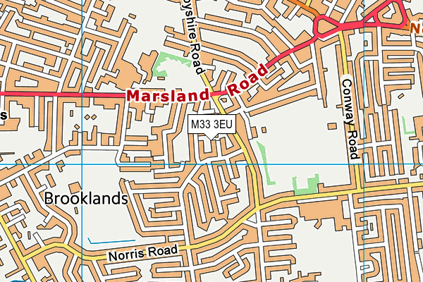 M33 3EU map - OS VectorMap District (Ordnance Survey)