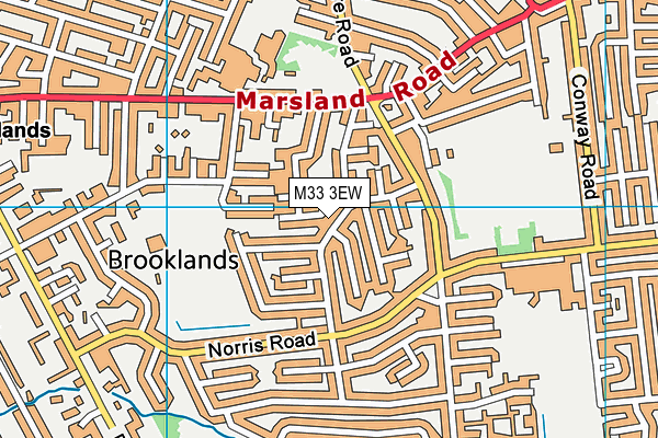 M33 3EW map - OS VectorMap District (Ordnance Survey)