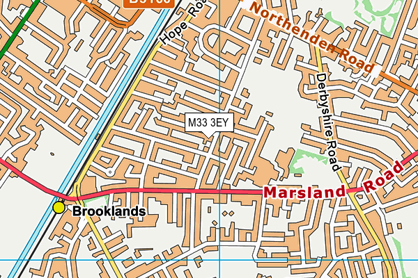 M33 3EY map - OS VectorMap District (Ordnance Survey)