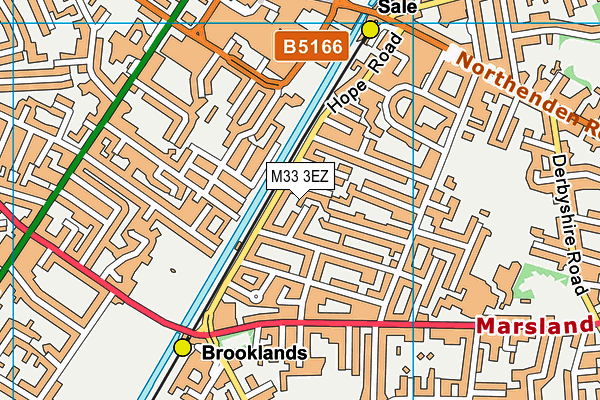 M33 3EZ map - OS VectorMap District (Ordnance Survey)