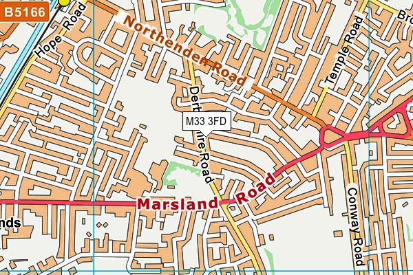 M33 3FD map - OS VectorMap District (Ordnance Survey)