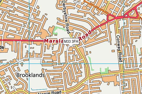 M33 3FH map - OS VectorMap District (Ordnance Survey)