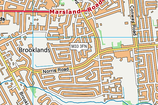 M33 3FN map - OS VectorMap District (Ordnance Survey)