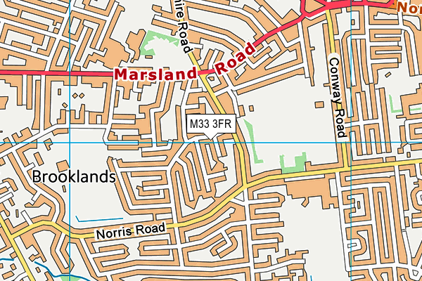 M33 3FR map - OS VectorMap District (Ordnance Survey)