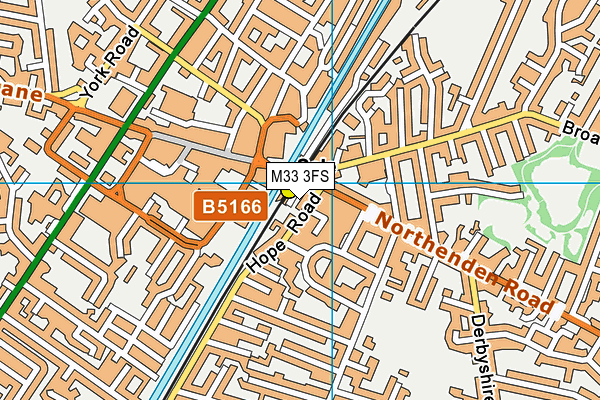 M33 3FS map - OS VectorMap District (Ordnance Survey)