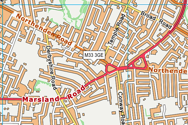 M33 3GE map - OS VectorMap District (Ordnance Survey)