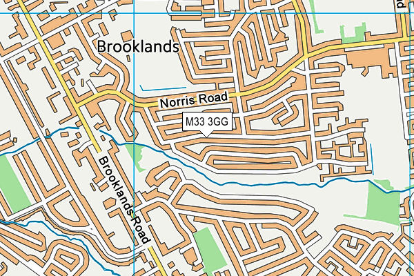 M33 3GG map - OS VectorMap District (Ordnance Survey)