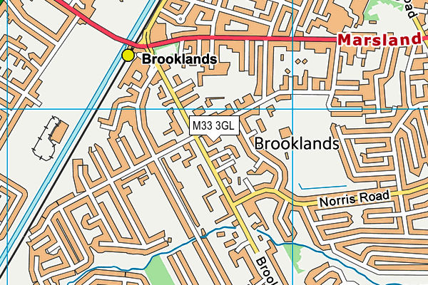 M33 3GL map - OS VectorMap District (Ordnance Survey)