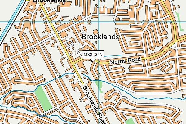 M33 3GN map - OS VectorMap District (Ordnance Survey)