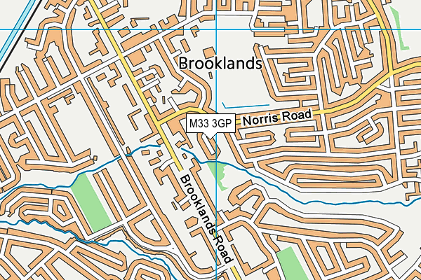 M33 3GP map - OS VectorMap District (Ordnance Survey)