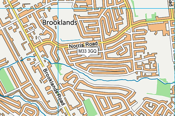 M33 3GQ map - OS VectorMap District (Ordnance Survey)