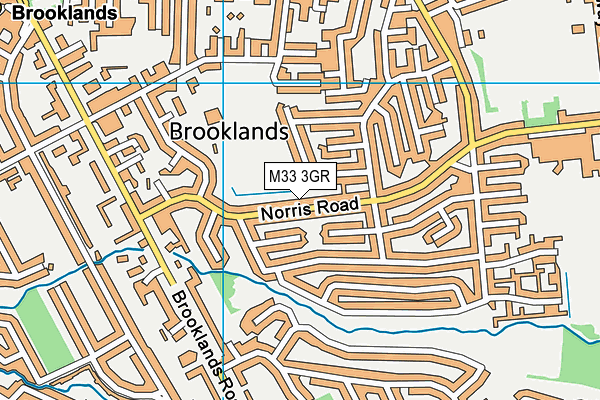 M33 3GR map - OS VectorMap District (Ordnance Survey)